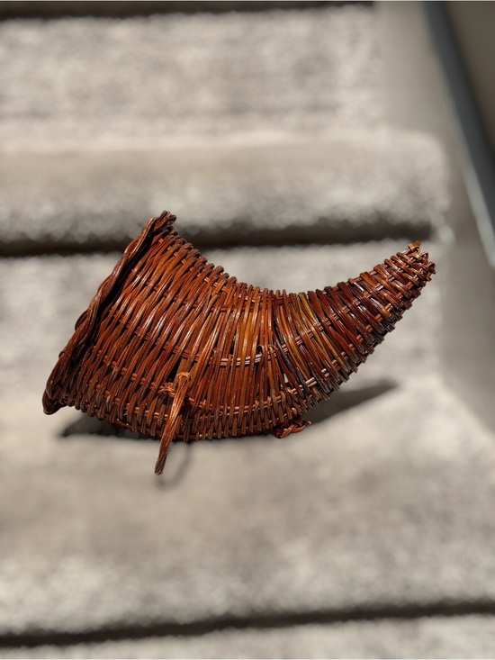 Other - Vintage Wicker Cornucopia Horn of Plenty Basket Fall Thanksgiving Wall Decor